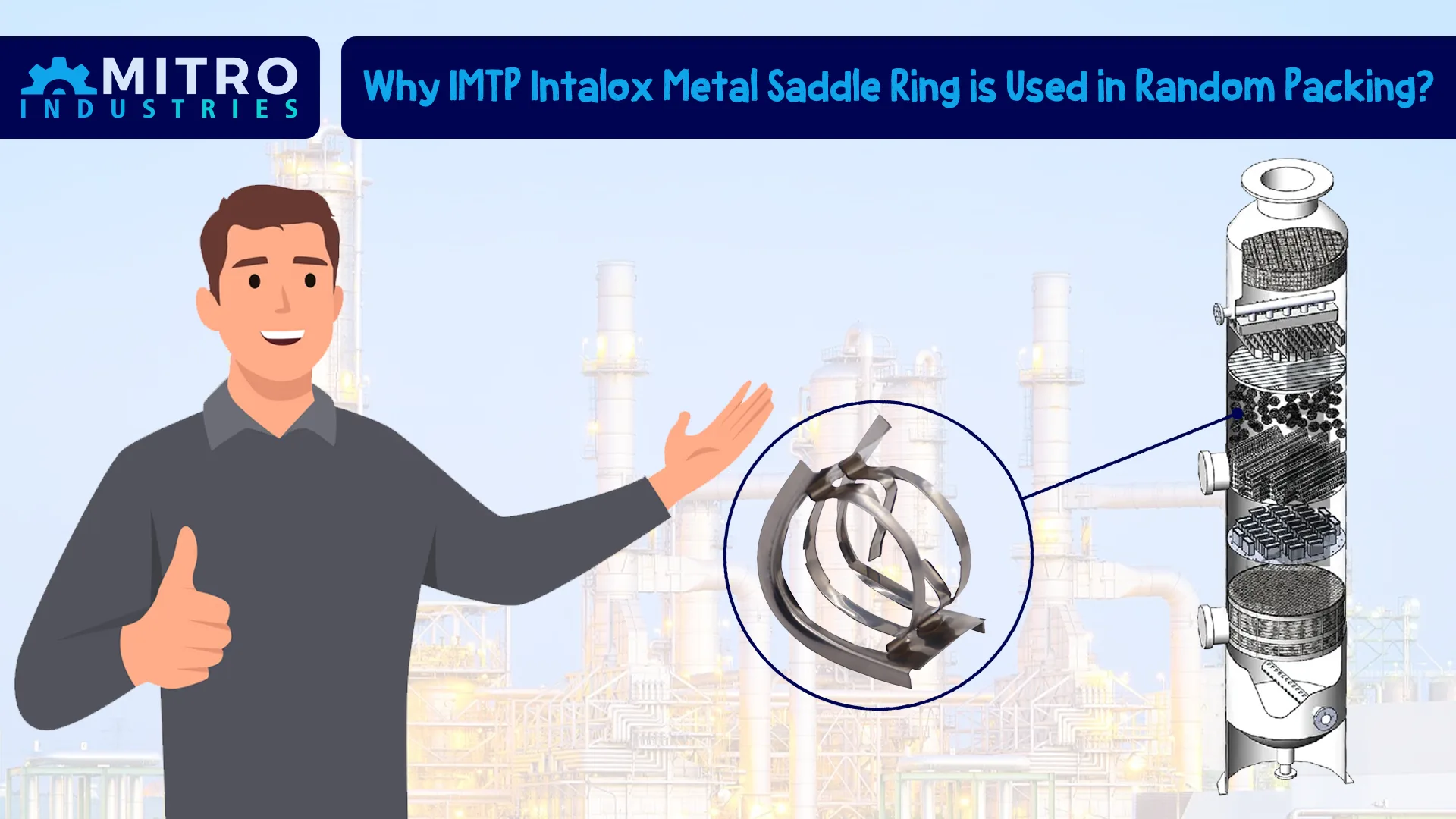 Why IMTP Intalox Metal Saddle Ring is Used in Random Packing?